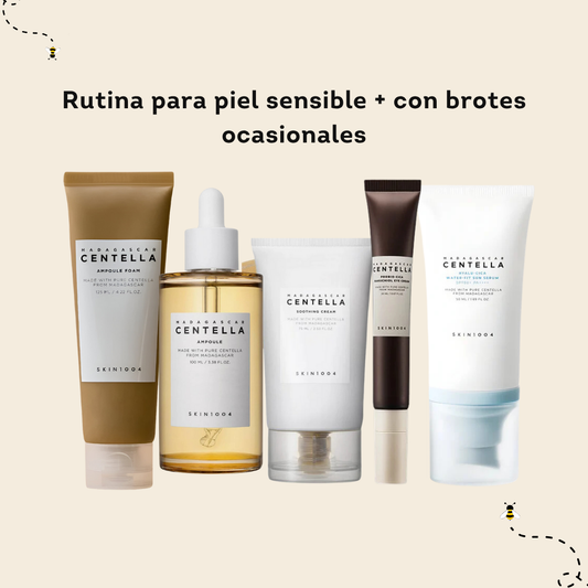 Rutina para piel sensible + con brotes ocasionales