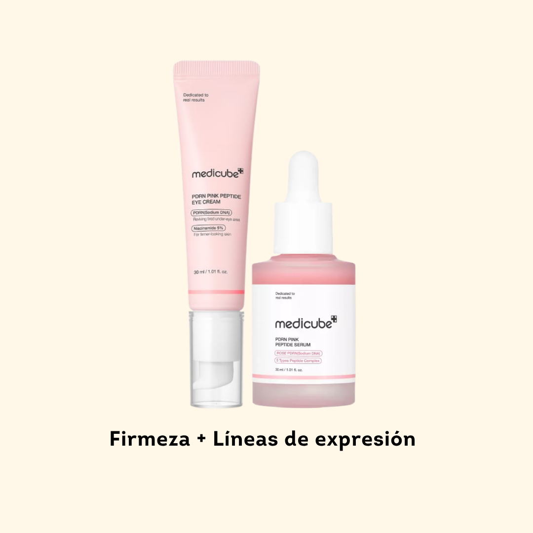 Dúo Medicube Firmeza y Líneas de Expresión: PDRN Pink Peptide Serum + PDRN Pink Peptide Eye Cream