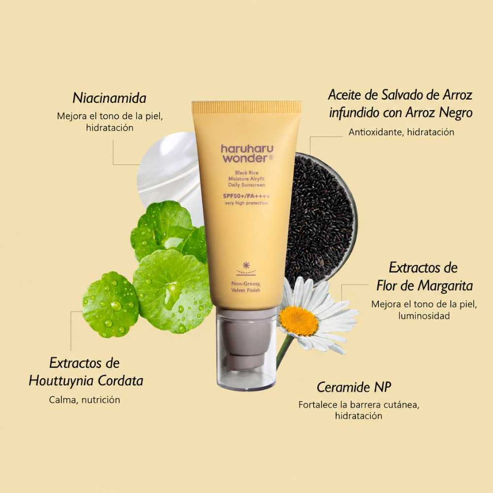 Black Rice Moisture Airyfit Daily Sunscreen SPF50+/PA++++ - Honey SkinCare Ec