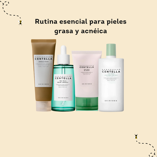 Rutina esencial para pieles grasa y acnéica
