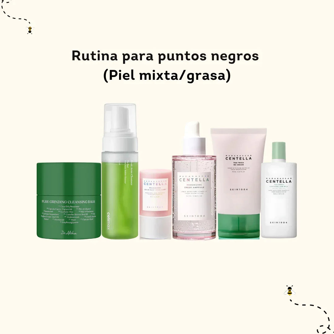 Rutina para puntos negros (Piel mixta/grasa)