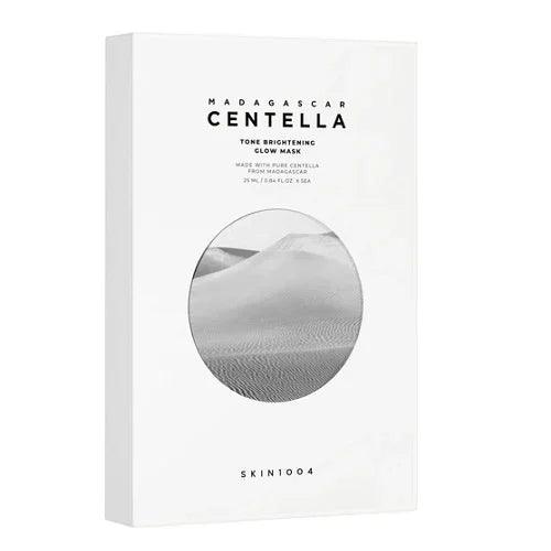 Caja blanca mascarilla facial SKIN1004 Madagascar Centella para brillo y tono