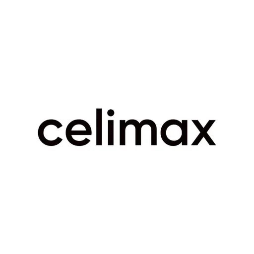 Logotipo simple y moderno de Celimax en texto negro sobre fondo blanco