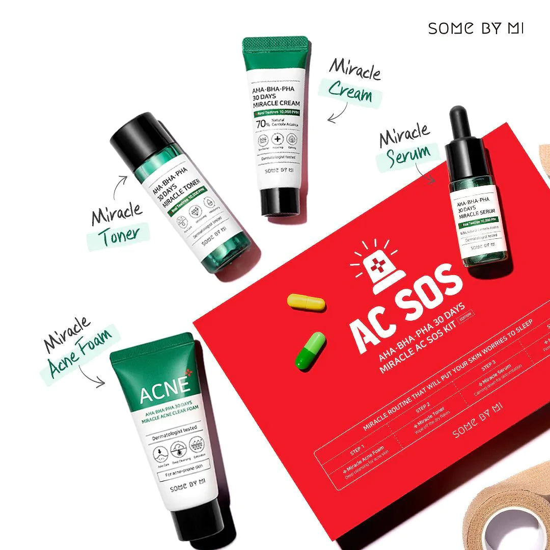 AHA-BHA-PHA Miracle SOS KIT de 30 Días - Honey SkinCare Ec