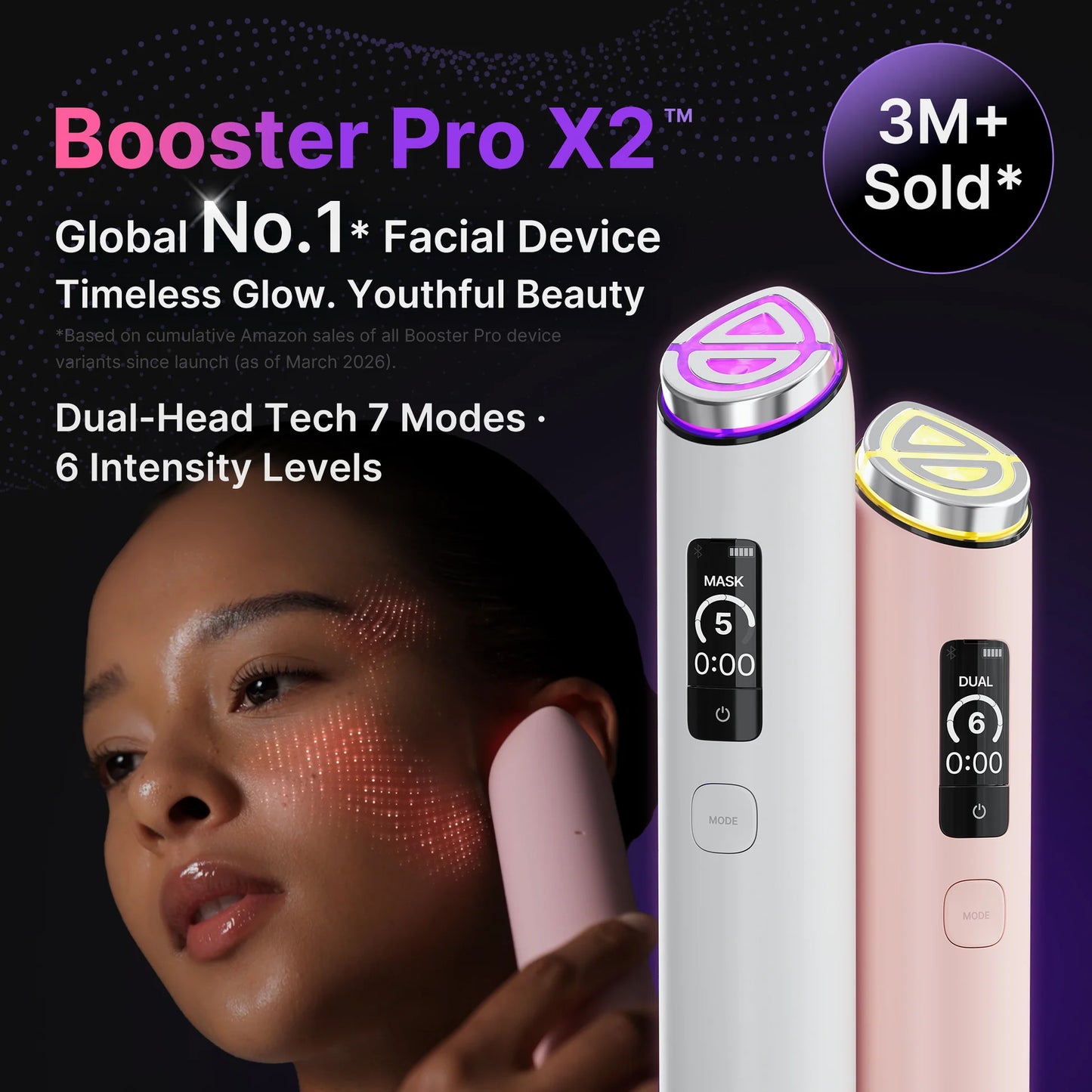 Booster Pro X2 7 en 1 de MEDICUBE: Dispositivo LED Facial Inteligente White
