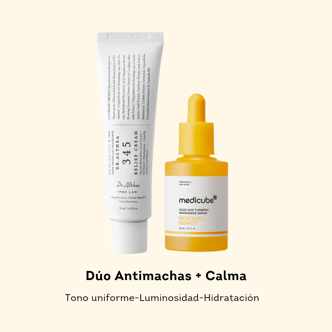 Dúo Antimanchas + Calma – Sérum Ácido Kójico Medicube y Crema Dr. Althea 345