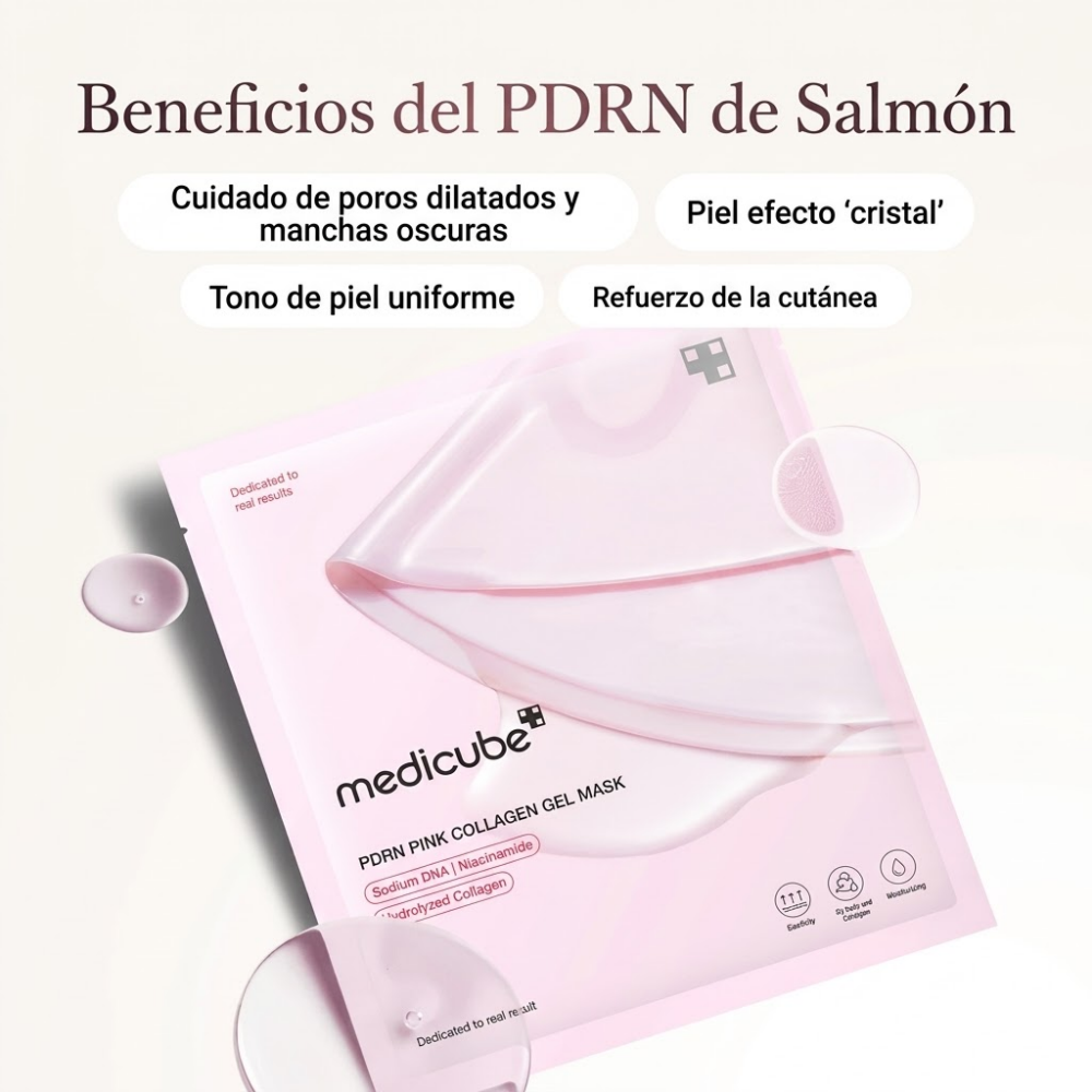 Medicube PDRN Pink Collagen Gel Mask – mascarilla de hidrogel, imagen 2 | HONEY Ecuador