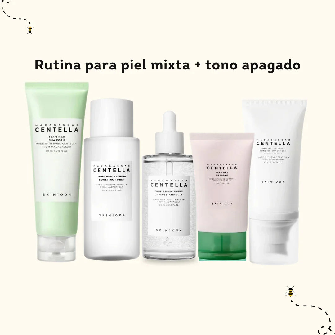 Rutina para piel grasa + tono apagado