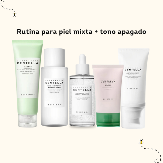 Rutina para piel grasa + tono apagado