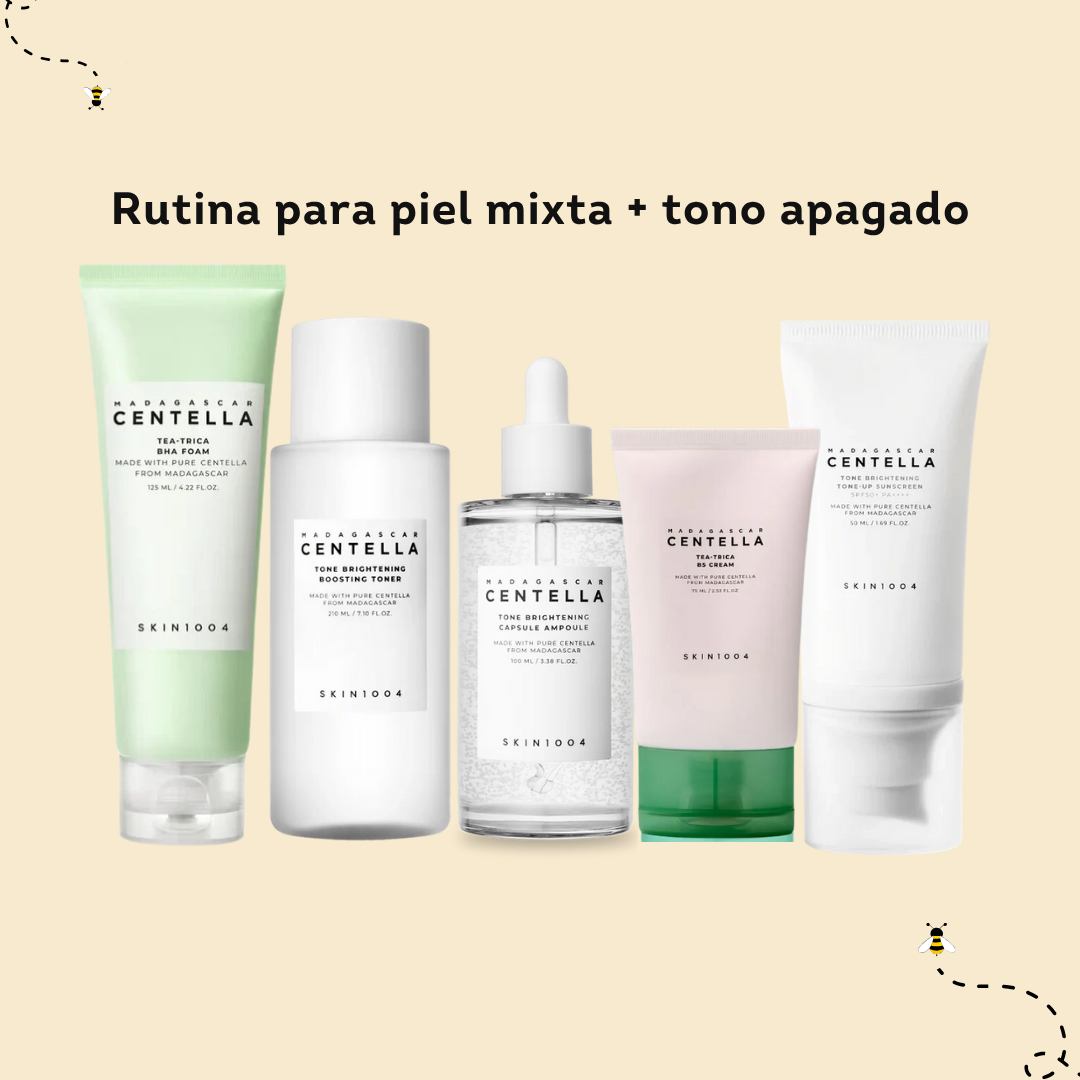 Rutina para piel grasa + tono apagado