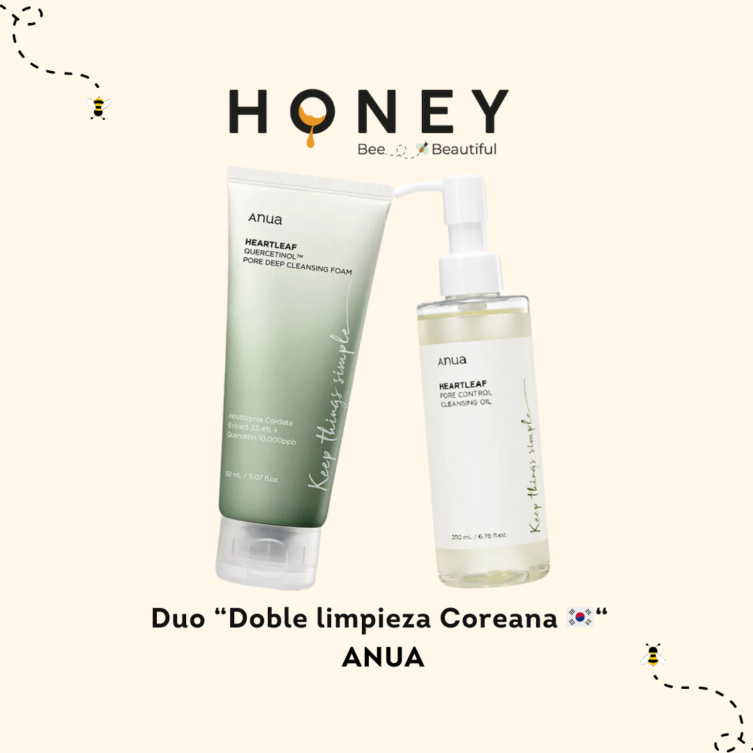 Duo “Doble limpieza Coreana 🇰🇷“  ANUA - Honey SkinCare Ec