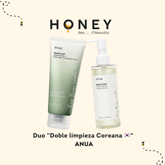 Duo “Doble limpieza Coreana 🇰🇷“  ANUA - Honey SkinCare Ec