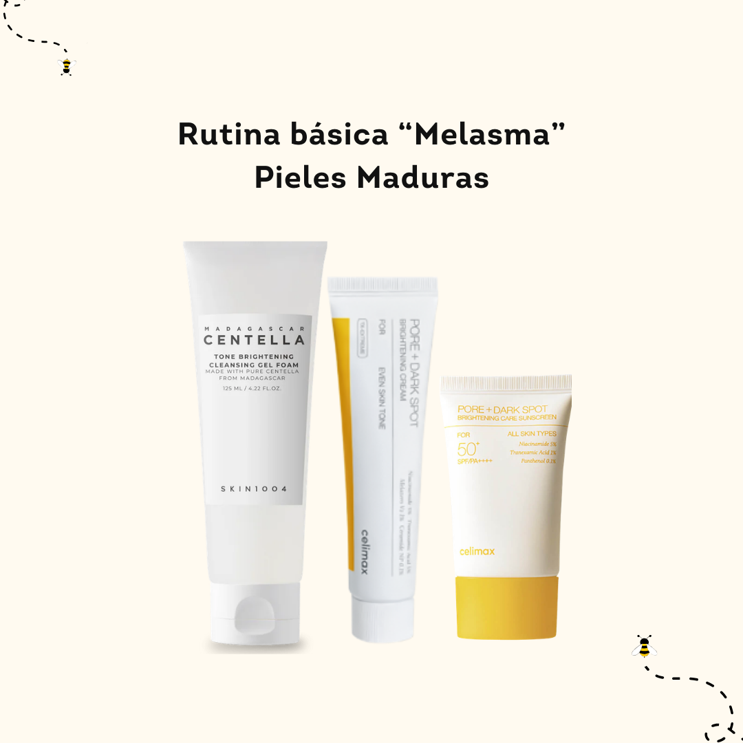 Rutina básica “Melasma” Pieles Maduras