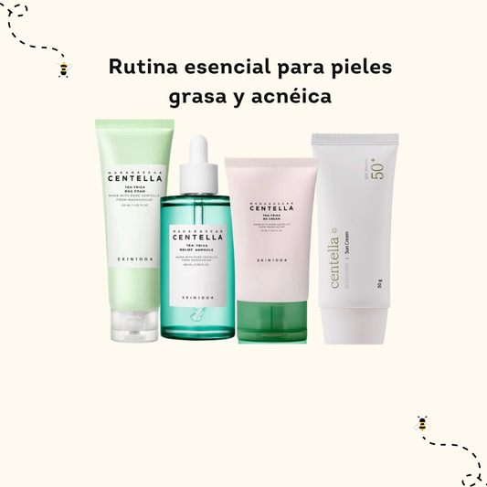 Rutina esencial para pieles grasa y acnéica