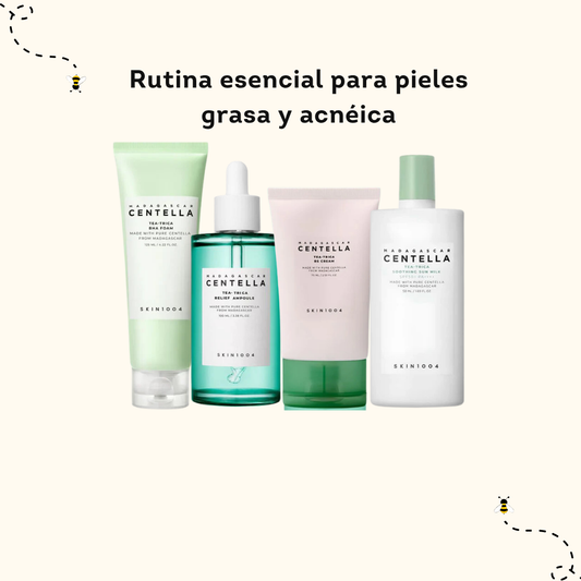 Rutina esencial para pieles grasa y acnéica