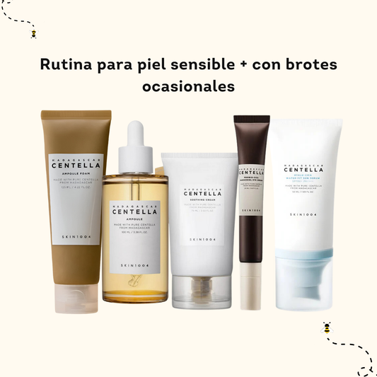 Rutina para piel sensible + con brotes ocasionales