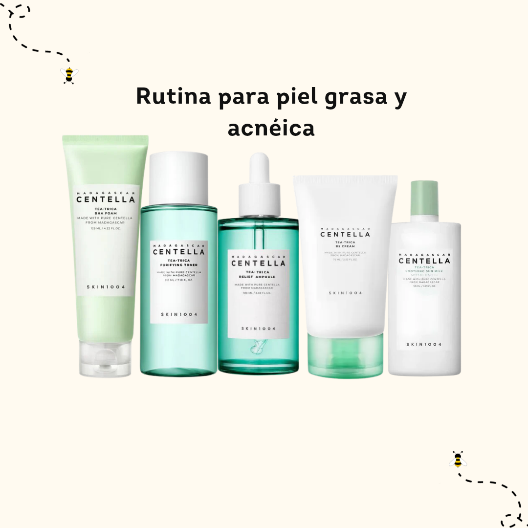 Rutina para piel grasa y acnéica+Envío gratis+Mascarilla gratis