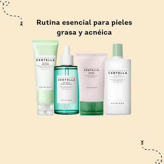 Rutina esencial para pieles grasa y acnéica