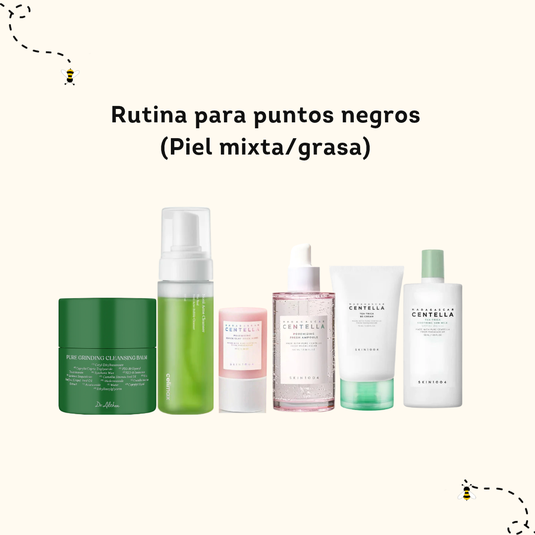 Rutina para puntos negros  (Piel mixta/grasa)+Envío gratis+Mascarilla gratis